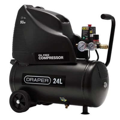 Draper Direct Drive Oil Free Air Compressor, 24L, 1.1kW 24978 - Image 1 of 2