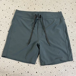 prAna Men Riveter Board Shorts Men's 35 Swim Trunks Boardshort Surf Stellar Blue - Picture 1 of 9