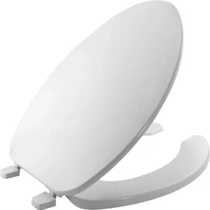 Bemis Elongated Commercial Plastic Open Front Toilet Seat - White - Picture 1 of 4