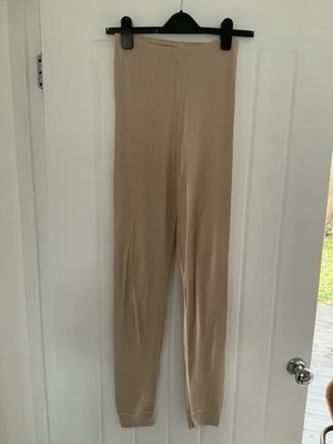 M&as Beige Thermal Underware Leggings Size 12 - Image 1 of 3