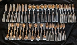 Juego de cubiertos Mid-Century Supreme Clear Lucite, 41 piezas 18-8 - Imagen 1 de 8