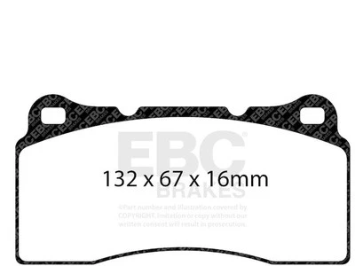 Para 2003-2006 Jaguar XK8 conjunto de pastilhas de freio dianteiro EBC 68689MRCH 2004 2005 - Imagem 1 de 4