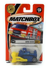 Matchbox 2002 No 19 Super Dozer mit Logo 50 Jahre Blisterkarte MBX Superfast - Bild 1 von 1
