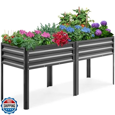 Cama de jardín elevada KING BIRD con patas galvanizada grande elevada P Foto 1 de 4