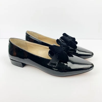 Vince Camuto Loafers Women's Size 9 Raylena Patent Leather Bow Slip On Flats - Image 1 of 4
