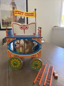 Steiff Golden Age Of The Circus Dicky Bear And Circus Wagon No Box Preowned Read - Picture 1 of 24