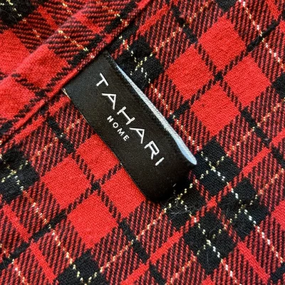 Mantel TAHARI Tartán a Cuadros Rojo, Verde, Negro, Blanco, Amarillo appx 55 x 80 Foto 1 de 4