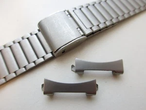 Edelstahl gebürstet 18 mm konisch N.O.S. uhrenarmband - Länge 16 cm - Bild 1 von 5