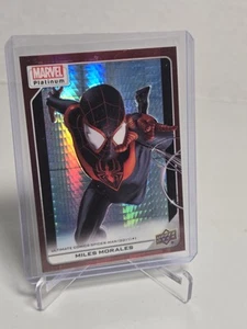 2022 Upper Deck Marvel Platinum #112 miles morales Red Prizm /199 Spider-Man - Picture 1 of 2