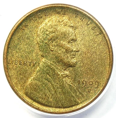 1909-S VDB Lincoln Wheat Cent 1C Penny - Certified ANACS MS60 Details (UNC) - Image 1 of 4