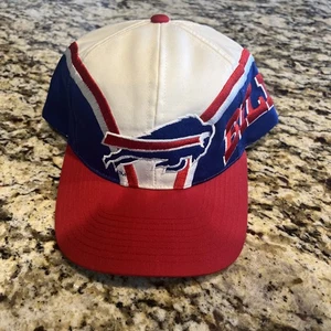 Vintage Buffalo Bills Hat Snapback Cap Colorblock NFL Football Pro Player 90s - Picture 1 of 7