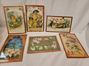 Lot Of Vintage Copper Trimmed Easter Cards - Picture 1 of 8