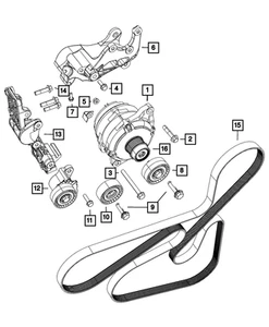 Genuine Mopar Serpentine Belt 4891721AB - Picture 1 of 5