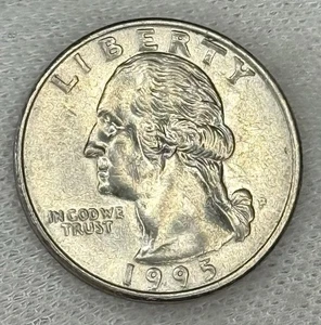 1995 P Mint Mark Circulated Some Detail Quarter Dollar  - Picture 1 of 4