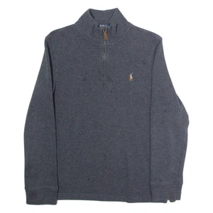 POLO RALPH LAUREN Herren Pullover Grau 1/4 Reißverschluss Eng Strick S - Bild 1 von 6