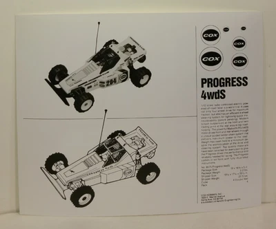 Rare 1984 Cox Hobbies #204 Progress 4wdS Black & White Photograph - Image 1 of 4