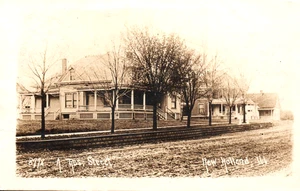 IL NEW HOLLAND ILL A RES STREET foto reale 1913 cartolina RPPC - Foto 1 di 2