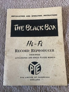 PYE The Black Box Hi-Fi Record Producer istruzioni per installazione e funzionamento - Foto 1 di 1