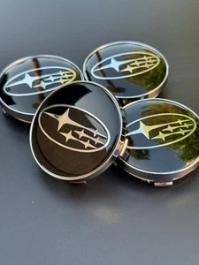 Set Of 4 Subaru Black Wheel Center Cap, 28821SA030 - Picture 1 of 11