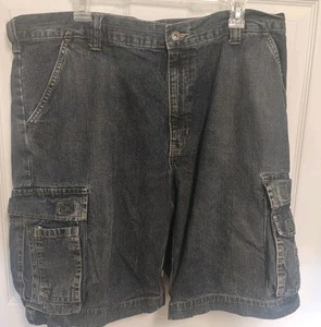 Route 66 Cargo Denim Shorts Men 38 Baggy Loose Fit Jorts 2000s Skater Vtg Y2k - Picture 1 of 12