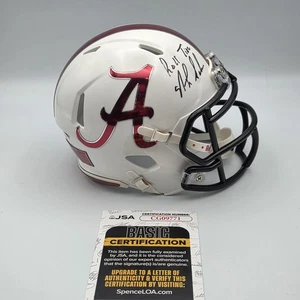 NICK SABAN ALABAMA CARMESÍ MAREA ENTRENADOR EN JEFE FIRMADO MINI CASCO PERSONALIZADO JSA - Imagen 1 de 5
