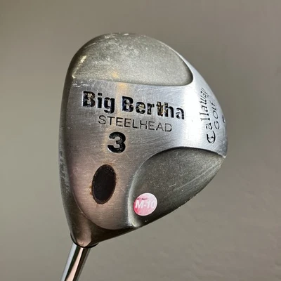 LH Callaway Big Bertha Steelhead 3 Madera 15° Para zurdos Memphis 10 Eje de acero Foto 1 de 4