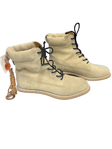 RAG & BONES  NEW Loane Beige Suede Combat ankle Boot shoe Size 9.5 $550 retail