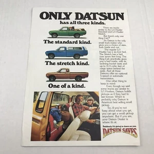 Vtg 1977 Datsun Pick Up Truck Advertising Print Art Ad - Picture 1 of 3