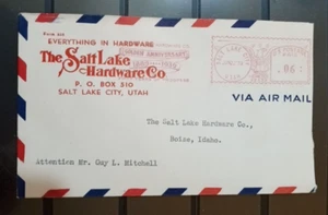 1939 Salt Lake Hardware Co Salt Lake City UT To Boise ID w/ meter slogan - Picture 1 of 2