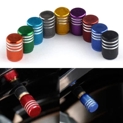 4pcs Car Tire Valve Cap Tyre Valve Stem Cover Aluminium  Air Dust Wheel Rim Caps — 第 1/4 张图片