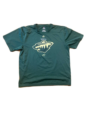 Minnesota Wild Majestic Coolbase Shirt Size Large Cover
