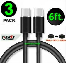 3 Pack 6FT USB-C to USB-C Cable Fast Charge Type C Charging Cord Rapid Charger