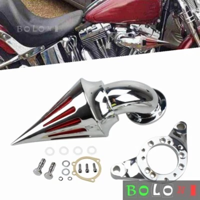 Filtro de admisión de aire de cono de espiga para Harley Dyna Softail V-Twin Chopper Foto 1 de 4