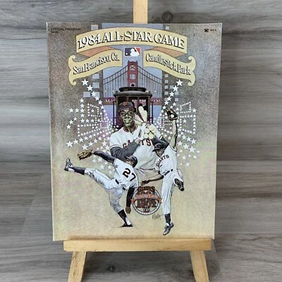 1984 MLB All Star Game Program San Francisco Candlestick Park Player Inserts - Image 1 of 4