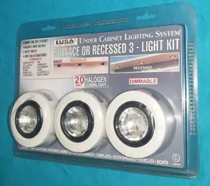 USA Lighting Under Cabinet Lighting System 3 Light Kit Dimmable 63030/05 NEW - Picture 1 of 7