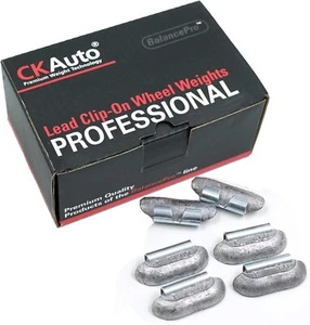 CKAuto P Style 1oz Lead Clip on Wheel Weights, Uncoated, 25Pcs/Box - Picture 1 of 3