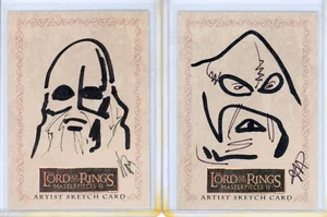 2008 Topps Lord of the Rings Masterpieces 2 RYAN WATERHOUSE SKETCH Karten (2) - Bild 1 von 2