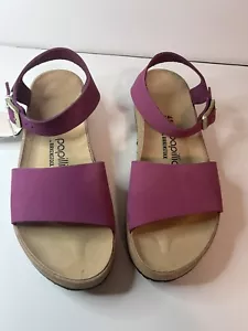 Birkenstock papillon Glenda Nubuck Leather wedge Sandal EU 41 (US 10 Women) NWT - Picture 1 of 17