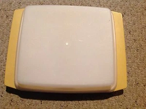 Portador de huevos Tupperware Devilled, tapa dorada y escarcha, tiene capacidad para 16 huevos Devilled. - Imagen 1 de 5