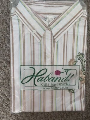 Haband manga corta a rayas con flores L Foto 1 de 3