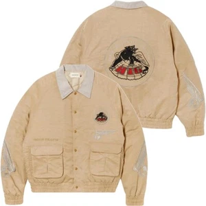 Honor The Gift Men's Airborne Bomber Embroidered Quilted Jacket in Desert - Picture 1 of 10