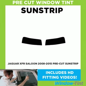 Pre Cut Tinted Sunstrip - For Jaguar XFR Berlina 2008-2015 - 5% Limo Internal - Picture 1 of 4