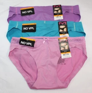 NWT set of 3 MAIDENFORM comfort devotion BIKINI panties PINK AQUA PURPLE S/5 - Picture 1 of 8