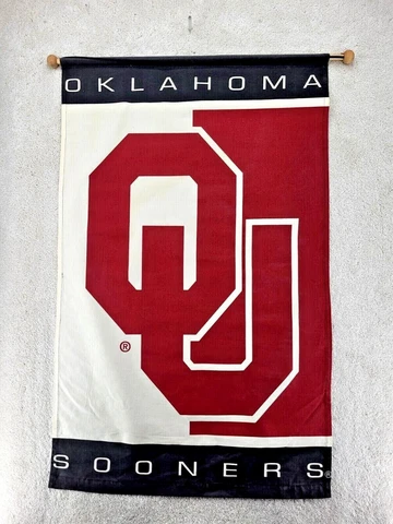 Oklahoma OU Sooners Banner by Cushion Craft printed in USA 100% cotton nice Cover