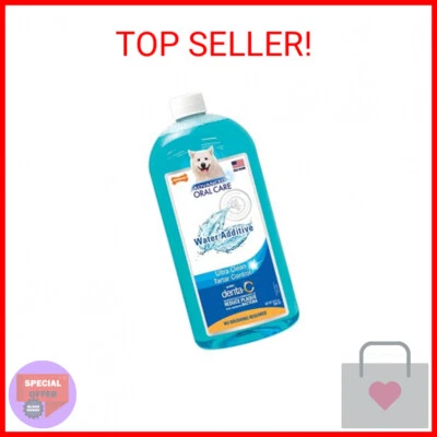 Aditivo de agua dental para mascotas Nylabone Advanced Bucal Care, removedor de sarro líquido y B Foto 1 de 2