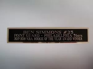 Ben Simmons 76ers Nameplate For A Basketball Jersey Case Or Photo 1.5 X 8 - Picture 1 of 10