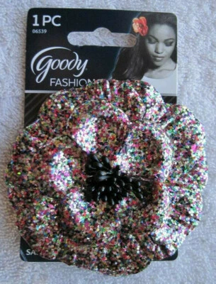 Brocha para el cabello Goody grande flor brillo sección metal accesorio joyería prendedor seguro Foto 1 de 4