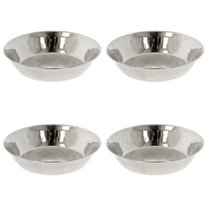 Edelstahlteller kleine Beilage Snack Vorspeise Serviergeschirr Halwa Teller 4x - Bild 1 von 5