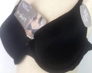 Secret Treasures Black Nylon Tailored Underwire T-Shirt Bra Size 40 D - New (36) - Picture 1 of 12