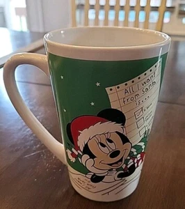 Disney Mickey Minnie Mouse Mug Coffee Tea Cup Happy Holiday Christmas  Santa  - Picture 1 of 8